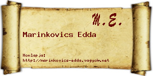 Marinkovics Edda névjegykártya
